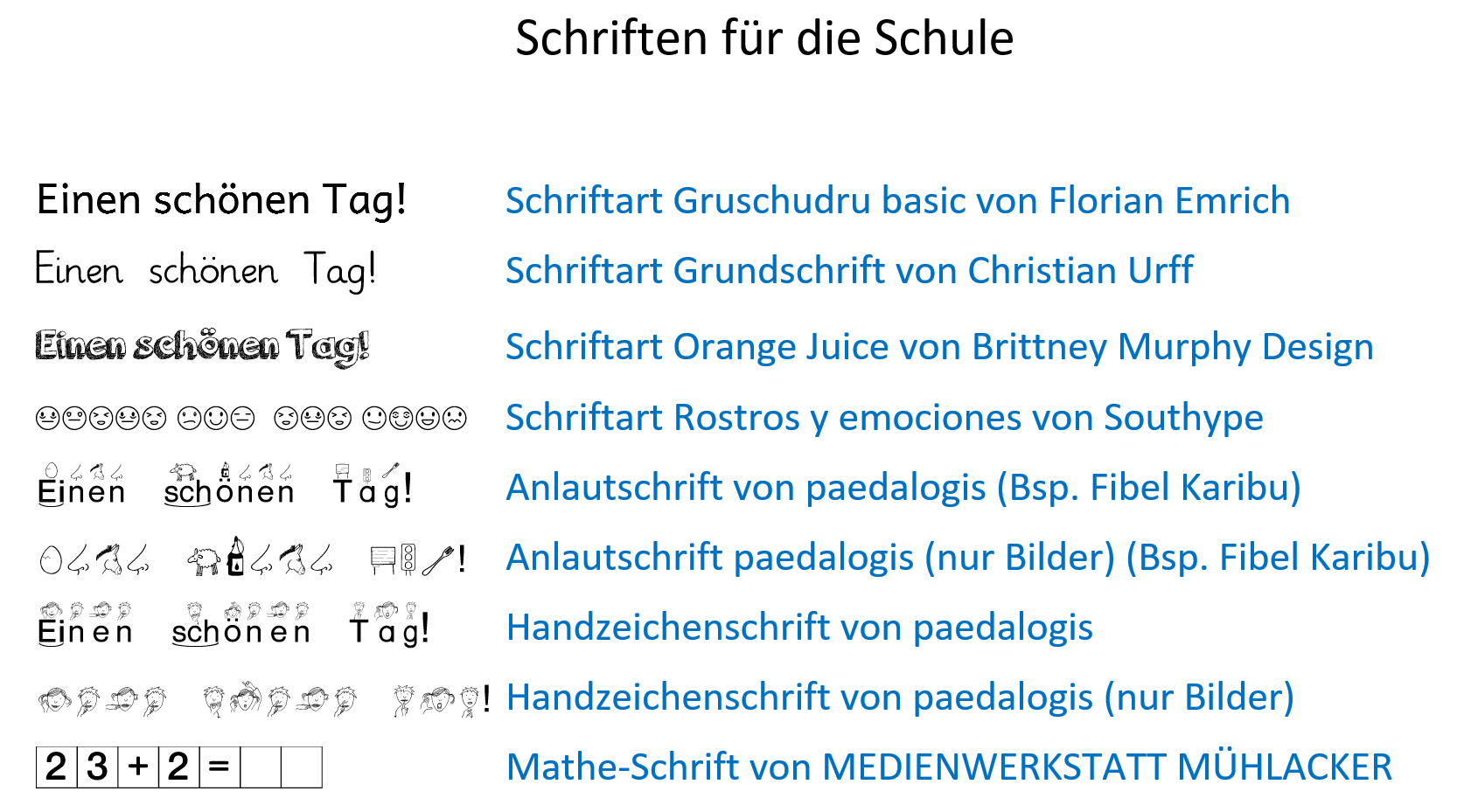 schriftenSchule