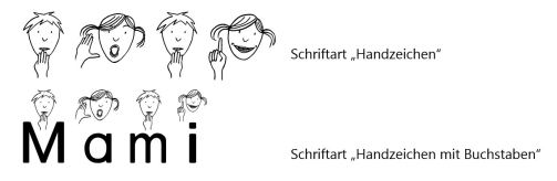 schriftartenHandzeichen