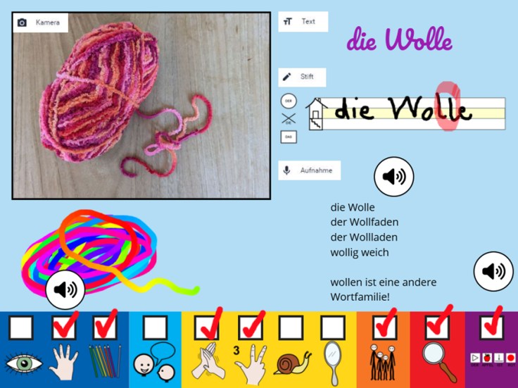 Beispielseite aus dem Buch: die Wolle